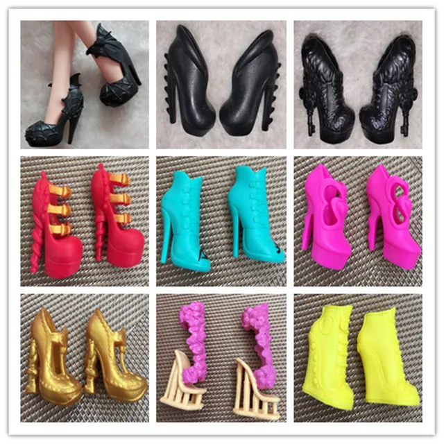 Monstering High Doll Shoes Sandals Boots DIY Dressing Toy Original Doll Shoes Glasses Necklace Headband Waistbands Decors 1