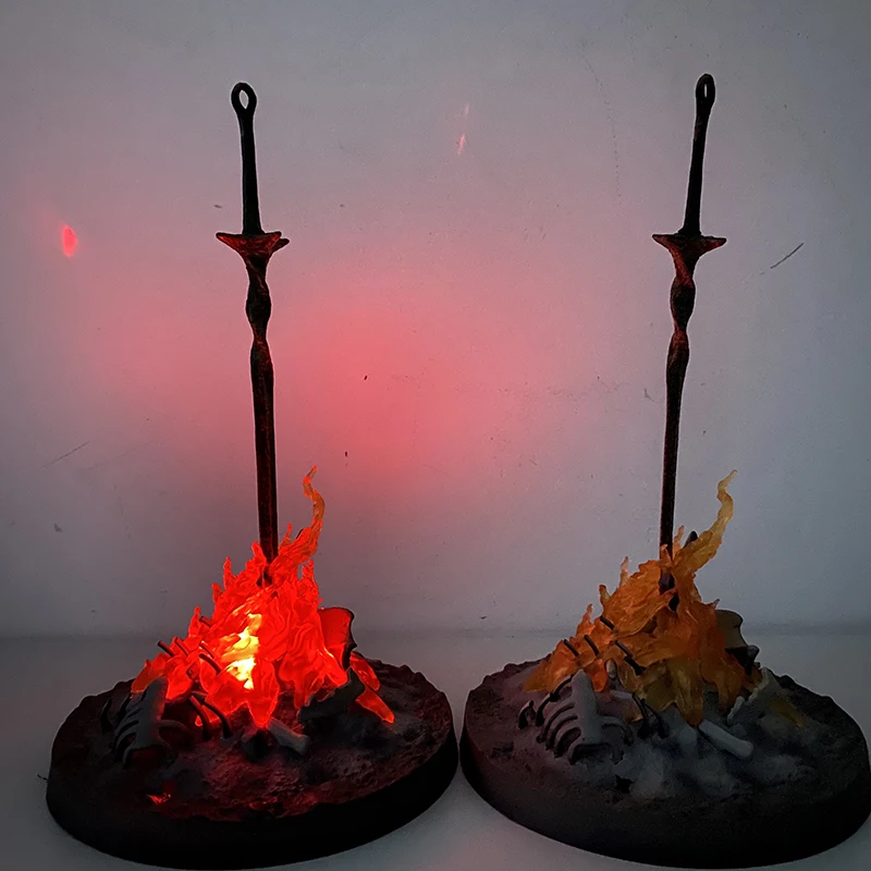 Dark Souls Bonfire Glow Schwert 23cm Figur Modell Spielzeug PVC mit LED-Licht 