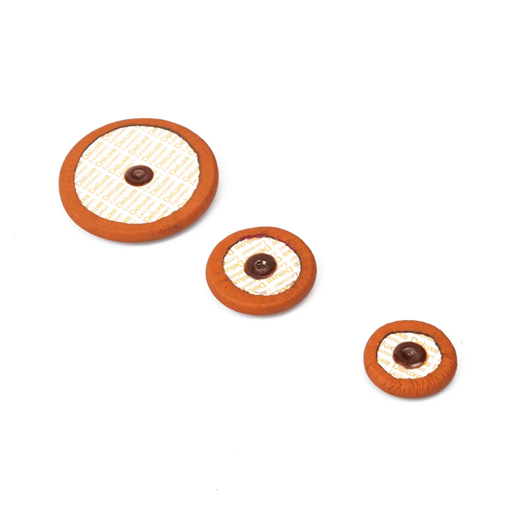 

25 Pieces of Set Leather Alto Saxophone Pads Saxophone Parts, Orange