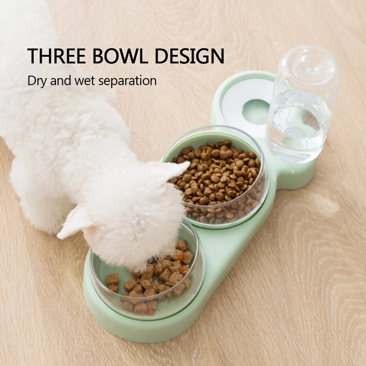 

Cat Double Bowls Food Feeder With Automatic Water Dispenser Dog Basin Drinking Raised Stand Dish Bottle Pet Tableware Supplies