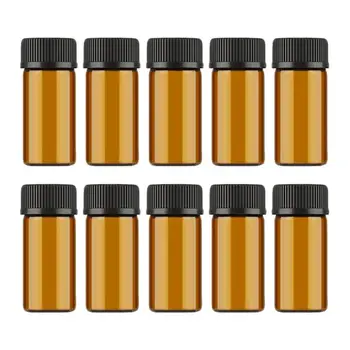 

10 Pcs Vial Bottles 3ml Glass Practical Durable Sub Bottle Dropper Bottles for Cosmetics Toner Perfumes