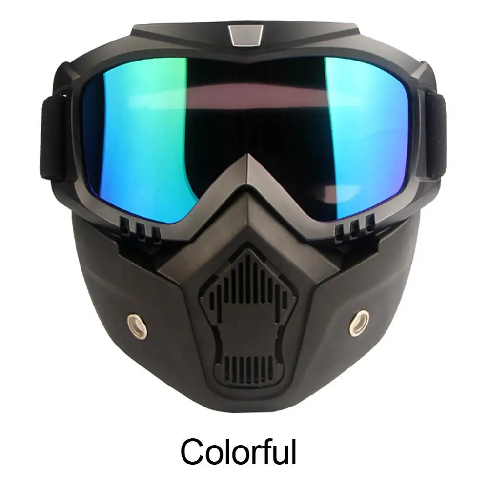 

Motorcycle Riding Face Mask Goggles Eyewear Outdoor Removable Face Shield With Adjustable Headband Ride Work Protective Goggles