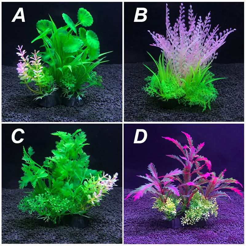 Новое поступление 1 шт. искусственные пластмассовые растения для украшения аквариума водяные сорняки травы аксессуары для аквариума орнамент
