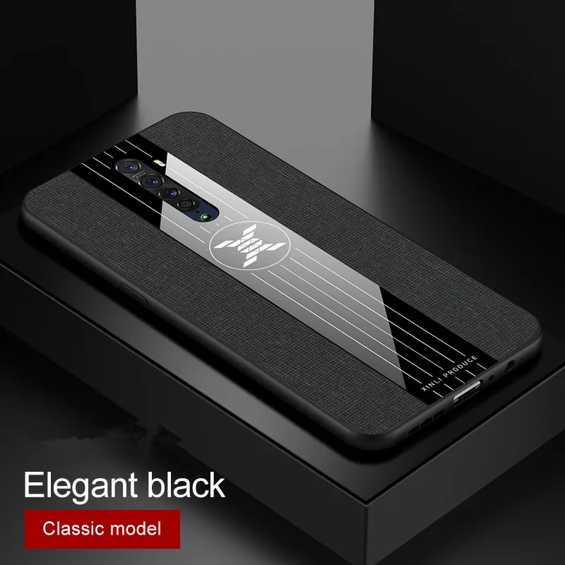 Black X Mark тканевый чехол s для Oppo Reno Z 10X Zoom Reno 2 Чехол Realme 3 5 Pro X X2 чехол кольцо держатель Автомобильный Магнитный чехол coque - Цвет: Black