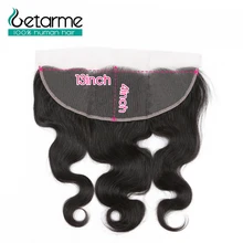 Getarme Brazilian Remy Hair Body13x4Lace Frontal with Baby Hair Ear to Ear Lace Frontal Closure 100% Human Hair Extensions