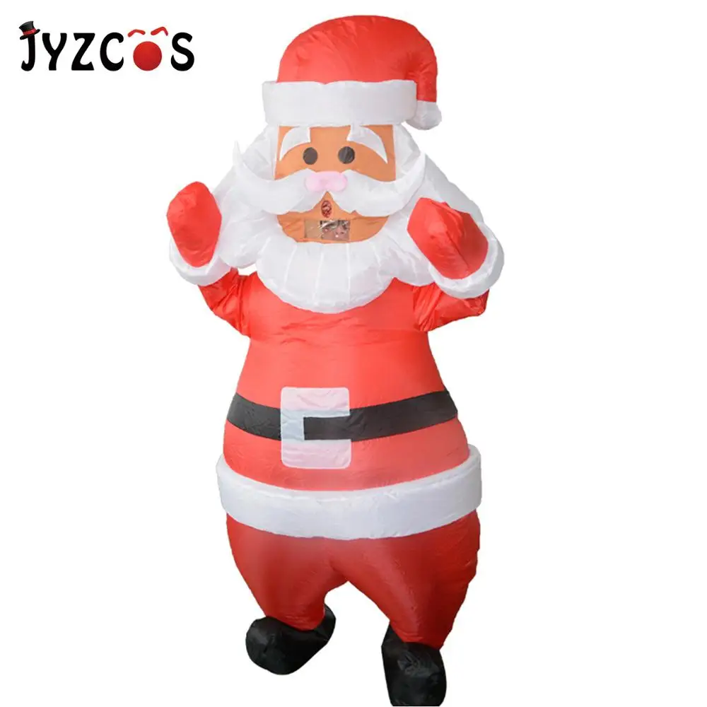 JYZCOS Санта Клаус надувные костюмы Рождество Аниме Косплей Костюм для женщин и мужчин взрослых Праздничная Вечеринка надувная одежда ткань
