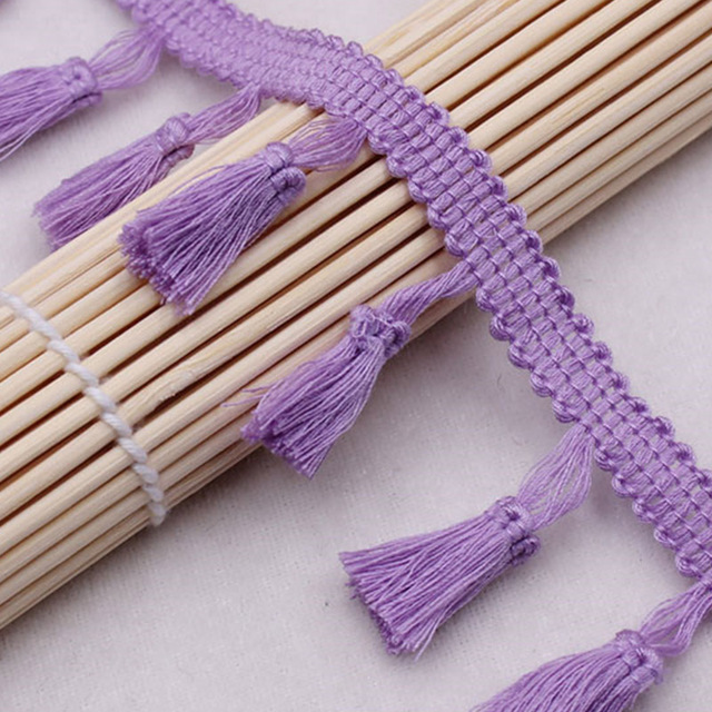 Cotton Fringe 5/10Yards 4.0cm Lace Tassel Trimming Colorful Ribbon Garment Sewing Accessory Curtain Decorative