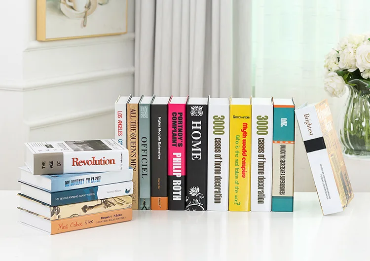 Поддельные книжные Имитационные книжные украшения, современный минималистичный декор, английские мягкие реквизиты, Книжная модель, прямые продажи