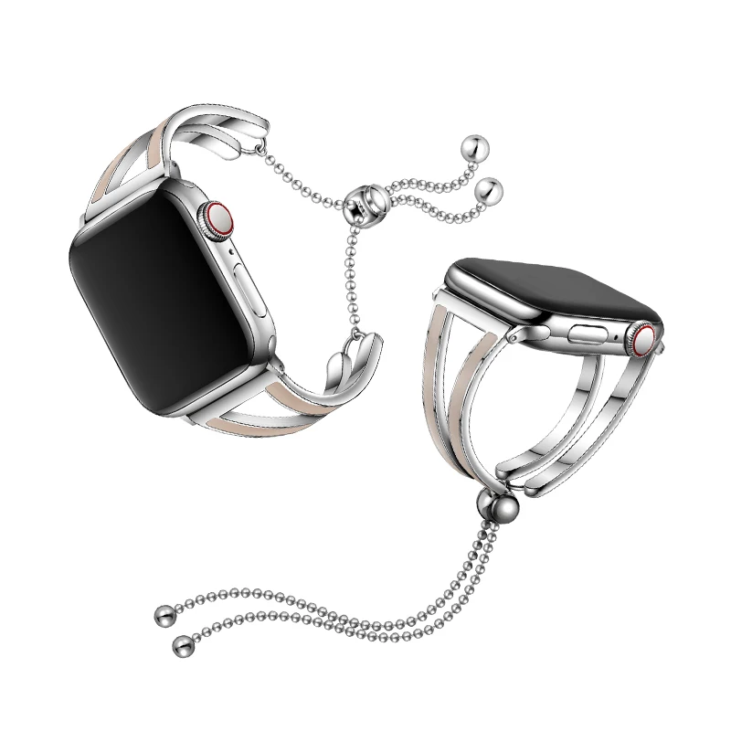 Ремешок из нержавеющей стали для Apple watch band 44 мм 40 браслет iWatch series 6 5 4 3 38 42