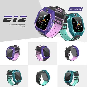 

SOS Anti-Lost Alarm Sim Card Slot Touch Screen Alarm Clock Digital Wrist Watch E12 Kids Smart Watch Phone GPS Tracker Watch r57