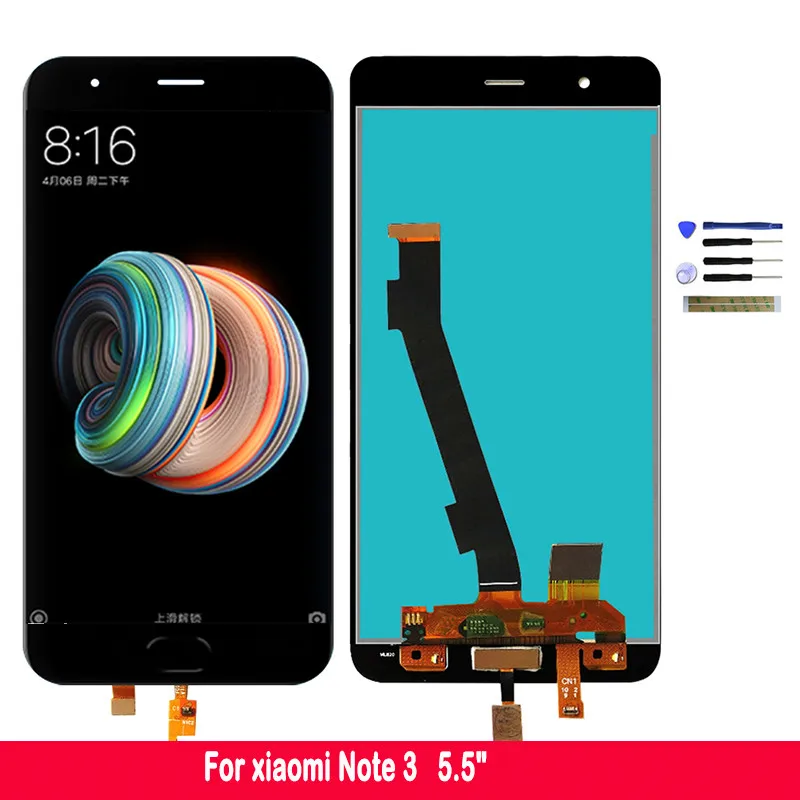 

100% Tested Well LCD For Xiaomi Mi Note 3 Note3 LCD Display With Fingerprint Function Touch Screen Digitizer Assembly With Tools