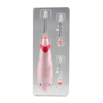 

Seago LED Children Kids Toothbrush Waterproof Battery Powered Music Kids Sonic Toothbrush With LED Light Pink Portrable