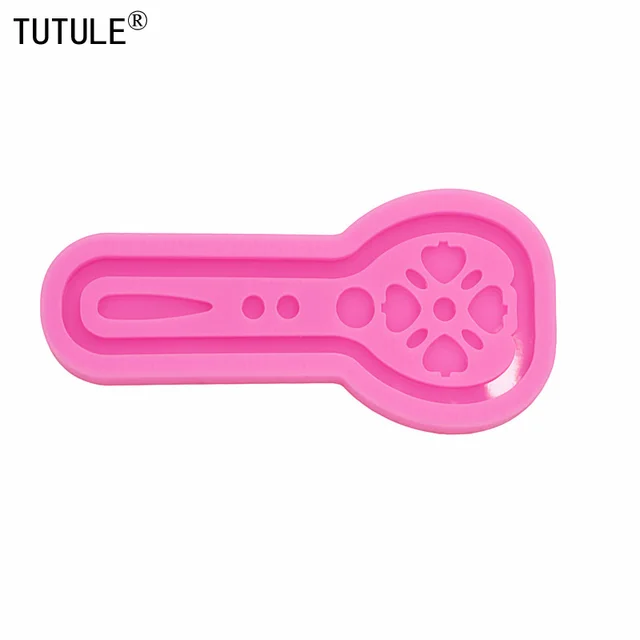 Fényes Mini Mikrofon Fülbevaló -Epoxi Kulcstartó Ékszerkészítő Penész, Rugalmas Élelmiszer -Minőségű Szilikon Epoxi Agyag Polimer Penész - Image 4