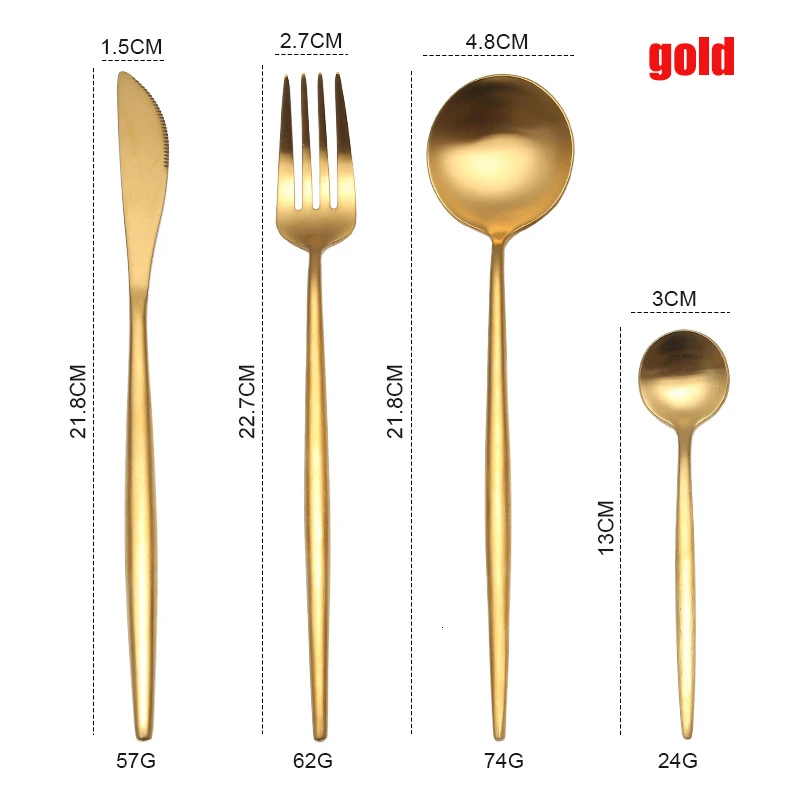 Spklifey набор посуды палочки для еды Золотая посуда вилки, ножи, ложки из нержавеющей стали набор Европейской посуды корейские палочки для еды