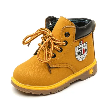 

Children's Leather Shoes Autumn Winter Fashion British Style Boots Little Boys Girls Short Boots Kids Martin Boots Toddler Shoes