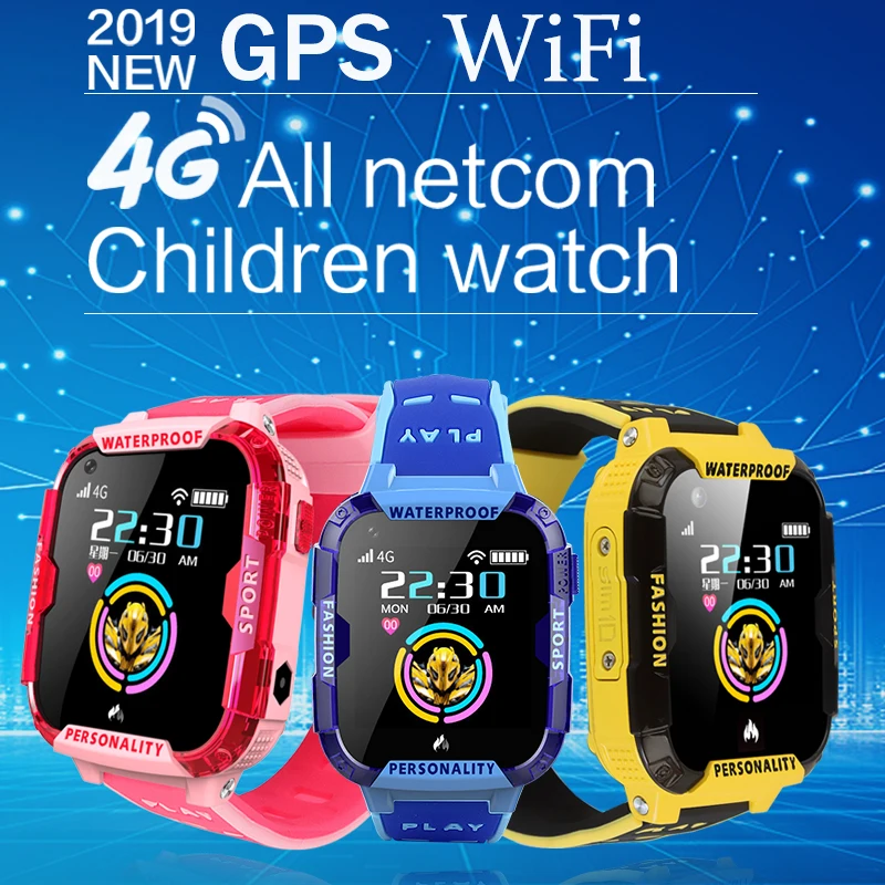 LIGE 2019 New Kids GPS smart watch safe positioning Remote monitoring waterproof 4G smart watch For children support video call