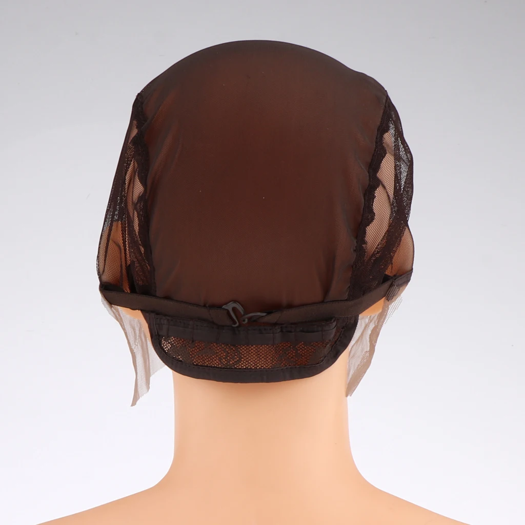 Lace Front Wig Caps For Making Wigs Hair Net with Adjustable Straps,Handcraft Lace Mesh Net Cap