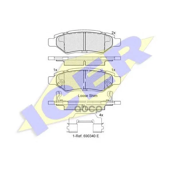 182142_колодки Дисковые Задние! Cadillac Cts Ii 2.8/3.6 08-11 Icer 182142 Icer арт. 182142