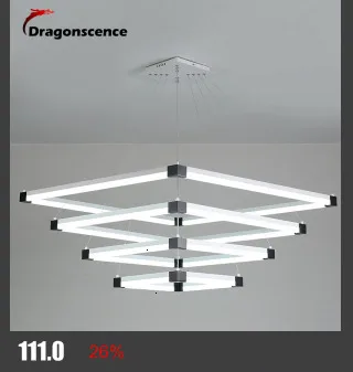 Dragonscence современный светодиодный светильник-люстра круглый КОЛЬЦО круглая Подвесная лампа дома для Гостиная освещения настенный