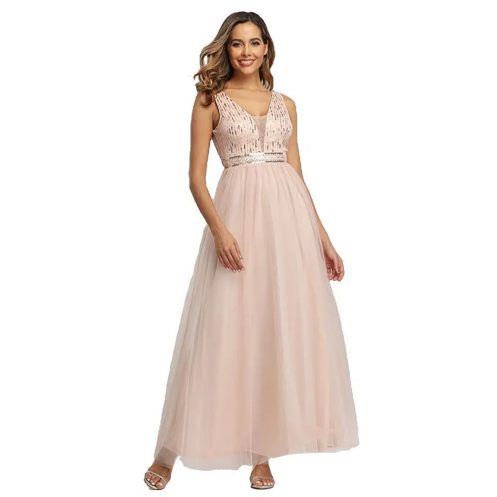 

2020 FENTEFEN Plus Size Evening Party Dresses V neck prom dresses Host Costumes robe de soiree vestidos HS-0017