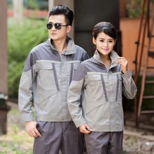 Комплект одежды для мужчин и женщин, куртка с длинными рукавами и Рабочие Комбинезоны для растений, Рабочая форма для ремонта сварочного аппарата