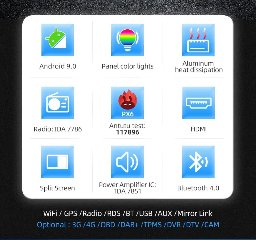 PX6 4G+ 64G Android 9,0 автомобильный DVD gps для Audi A3 2006-2011 с dvd-плеером Радио стерео аудио авто мультимедийный экран Навигация BT