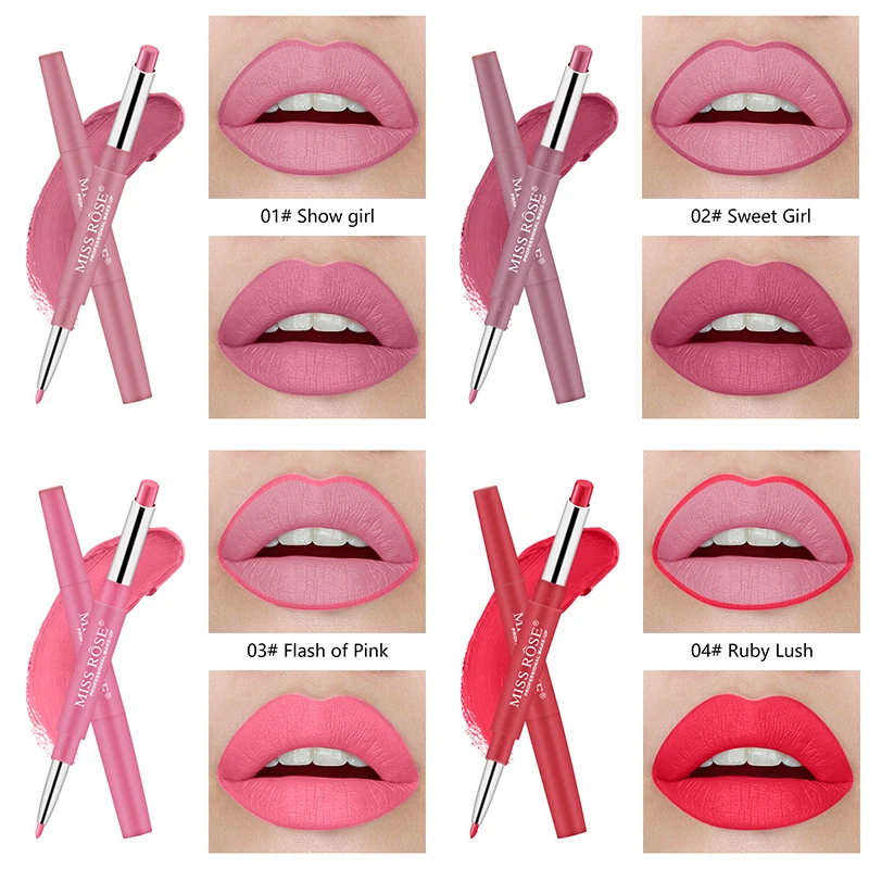 

20 Colors Multi-functional Sexy Lipstick Pen Double-End Lasting Velvet Red Waterproof Lipstick Pencil Beauty Makeup Cosmetic