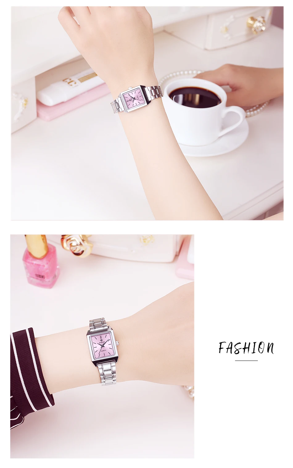 WWOOR Casual Square Women Watches Ultra Thin Small Female Quartz Watch Full Stainless Steel Ladies Wrist Waches Relogio Feminino