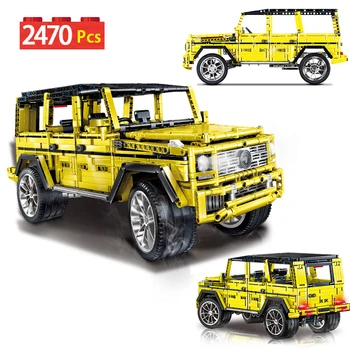 

2470pcs City Off-Road Yellow Vehicle Model Building Blocks Technic SUV Racing Car MOC Creator Bricks Toys for Children Boys Gift