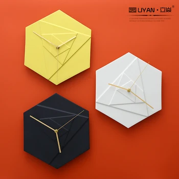 

Simple Creative Art Wall Clock Modern Silent Geometry Clock Mechanism Nordic Design Bedroom Duvar Saati Home Decoration BW50WC