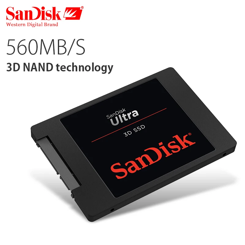 SanDisk SSD Solid State Disk Ultra 3D Internal 250gb 1tb 2tb SATA III
HDD Hard Disk Drive 500gb 560MB/s For Notebook PC Desktop