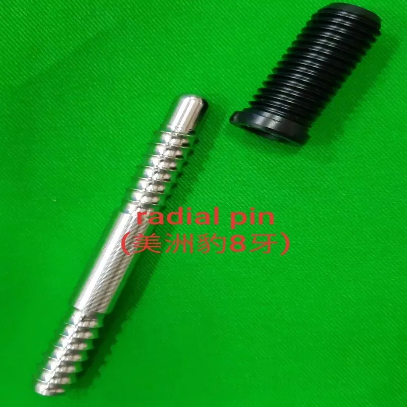 Radial Pin & Inserts Billiard Cue Replacement fittings Female+Male Length:9cm Pool Stick Parts 3/8*8 Pin