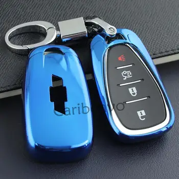 

Aurora Blue Good Quality Durable Car Key Case Holder Cover For Chevrolet Cruze Malibu Camaro Blazer Volt Trax Equinox Traverse