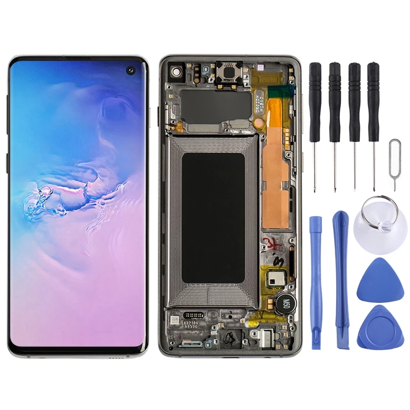 IPartsBuy ЖК-экран и дигитайзер Полная сборка с рамкой для Galaxy S10