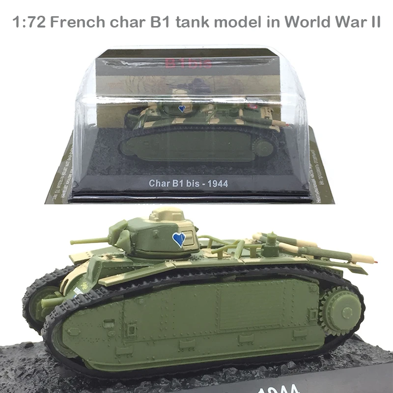 172 Diecast Tank Model Craft French Tank Char B1 Bis 1944 Diecast