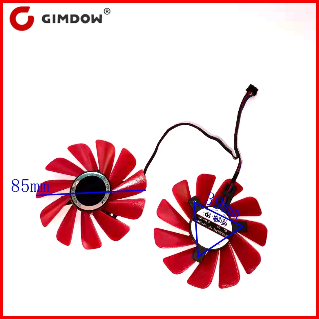 New FDC10U12S9-C 4pin 85mm 2pcs/lot for XFX RX-570-RS RX-580-RS RX480 RX470 RX574 RX578 Graphics Card Cooling Fan