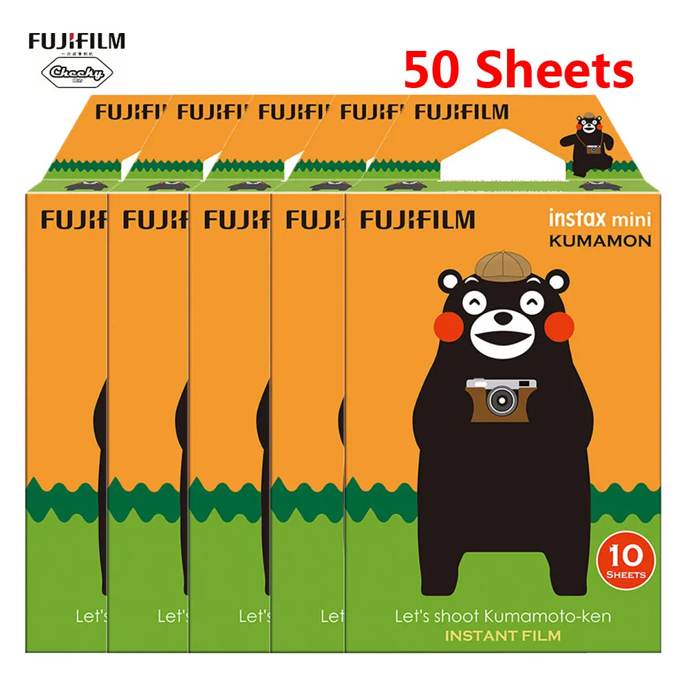 50 Sheets 10-60 листов Fuji Fujifilm instax mini 8 9 пленка Кумамото медведь пленка для мгновенной камеры mini 8 7s 25 50s 90 фотобумага - Цвет: 50 Sheets
