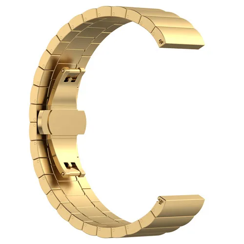 gold 20 мм 22 мм ремешок для часов samsung Galaxy watch 46 мм/42 мм gear S3 frontier/классические часы huawei gt stap браслет из нержавеющей стали - Цвет ремешка: gold