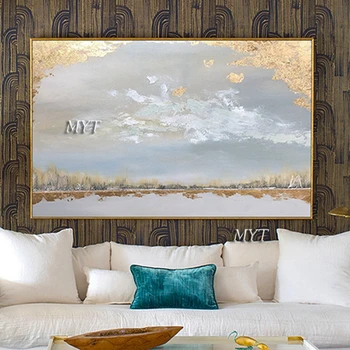 

Large abstract canvas painting in the living room, bedroom, interior decoration, wall painting art, hand-painted oil painting