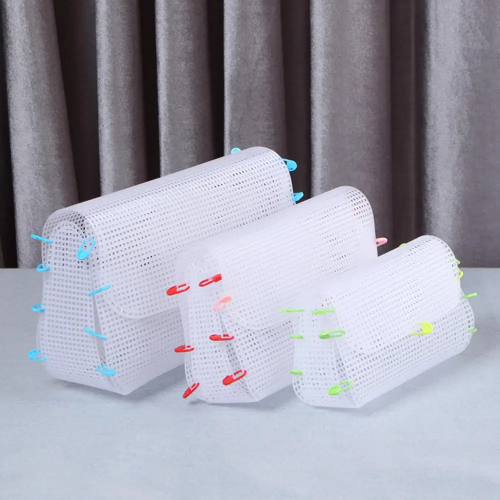 6Pcs/set Auxiliary Weaving Plastic Mesh Kit DIY Bag Accessories Weaving Helper White Net Cover For Plastic Handbag