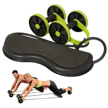 

Muscle Exercise Equipment Double Wheel Abdominal Power Wheel Ab Roller Gym Roller Trainer Training Home Fitness Workout Supplies