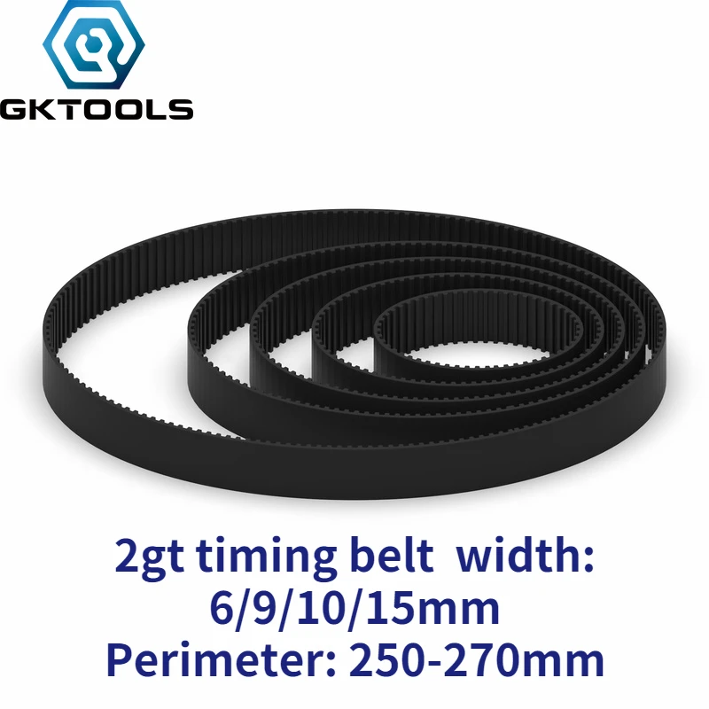 Pangyoo PYouo-Timing Riem Gesloten Loop Rubber 2GT Timing Riem, 3D Printer Riem, Tanden 570, Lengte 1140mm, Breedte 6mm, 1140-2GT-6 1 stks (Maat: 2GT 1140 6