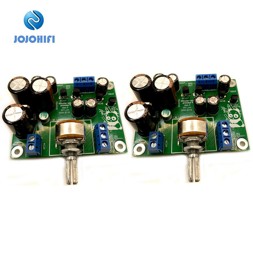 2pcs 2018 Version PREAMP 9 P9 Single-ended Pure Class A Transistor PRE Pre-amplifier Finished Board with Potentiometer LJM