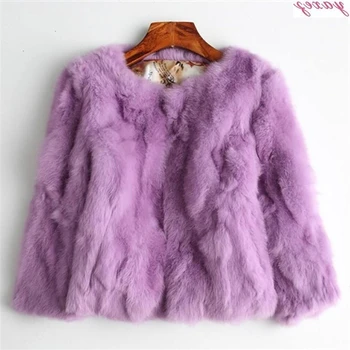 

Winter Short Warm Real Fur Coats Women Rabbit Soft Fur Jacket Womens Plush Overcoat Casual Outerwear Plus Size Fashion New Women