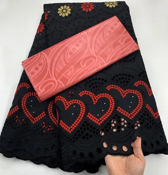 

swiss voile lace in switzerland 2.5+2.5yards swiss lace fabric african bazin riche fabric for dress african lace fabric MZ-A6