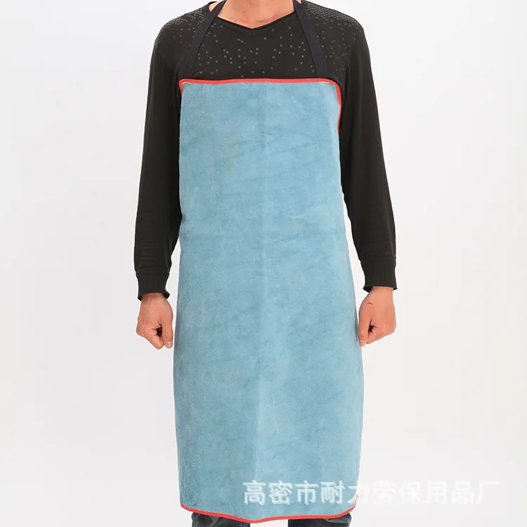 

New Style Cowhide Electric Welding Protective Apron High-temperature Resistant Electric Welding Work Insulated Protection Suit B
