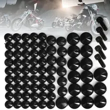 Juego de tapas para coche, Kit de 5 tornillos para Davidson/TwinCam Softail Dyna, color negro, 75 unids/set, 2007-2013