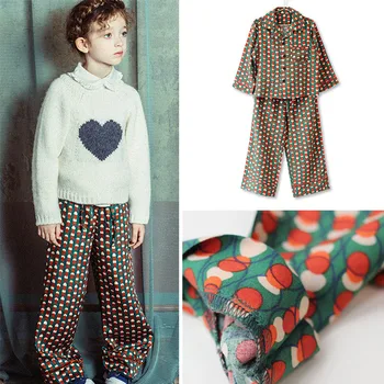

EnkeliBB Kids Boys Girls Pajama Sets European American Style Child Unisex Long Sleeve Home Wear Kid Fashion Loungewear Outfit