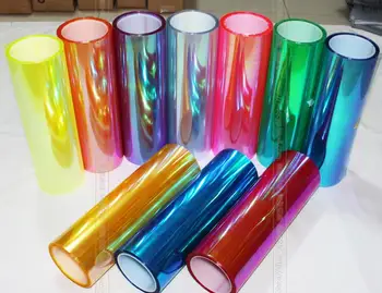

200pcs 60cm x30cm/pcs Shiny Chameleon Car Styling headlights Taillights Translucent film Univeresal