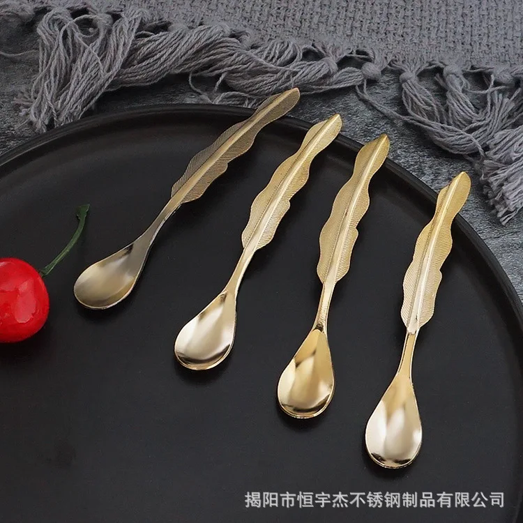 

304 Stainless Steel Retro Small Coffee Spoon Stirring Spoon Teaspoon Tea Spoon Dessert Drink Tableware
